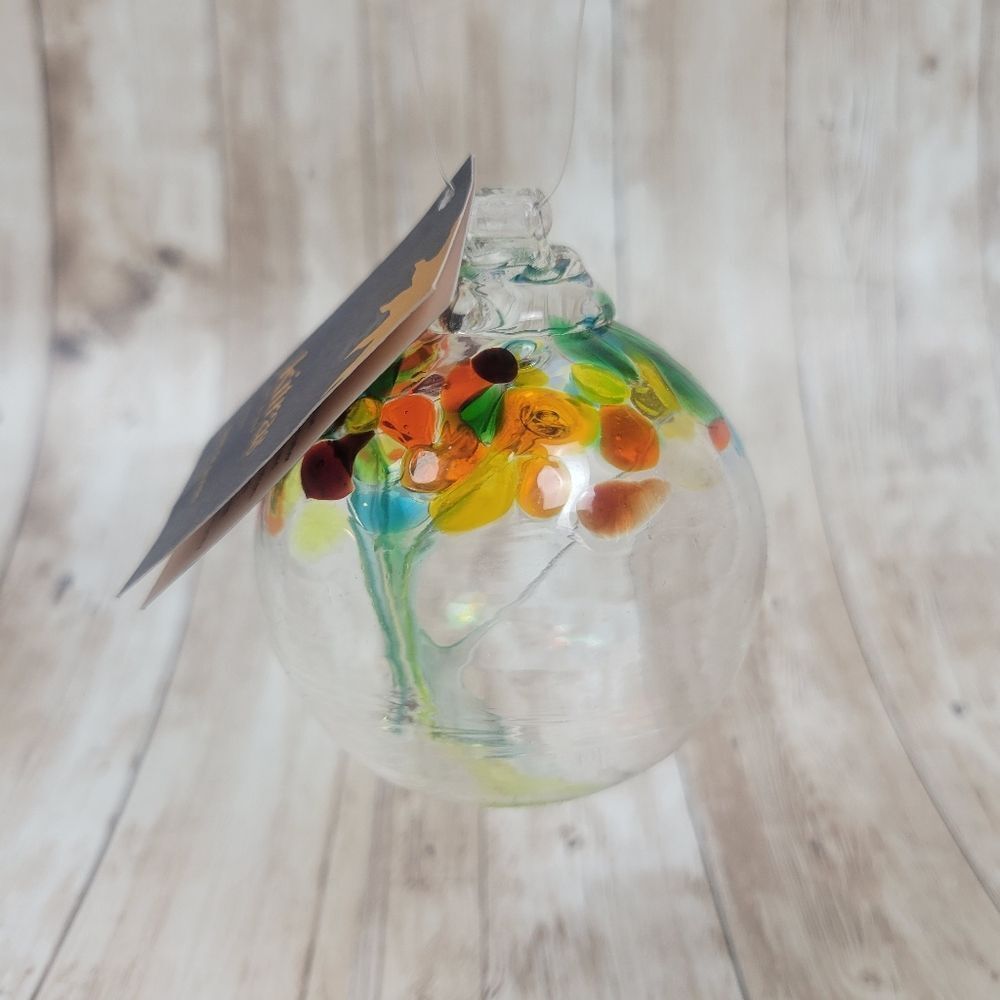 Kitras Art Glass Tree of Giving Ball Ornament Decoration